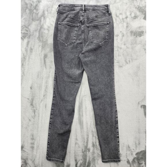 Old Navy Jeans Womens 4 Washed Black Extra High Rise Rockstar Super Skinny - Picture 2 of 11